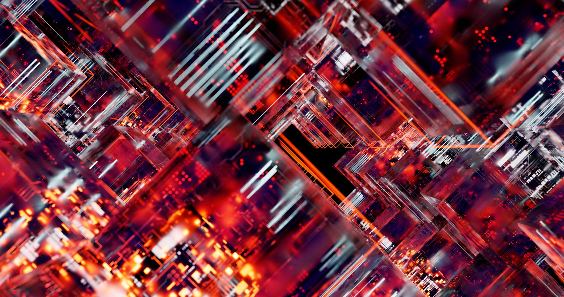 Procesador de computación cuántica con su estructura criogénica